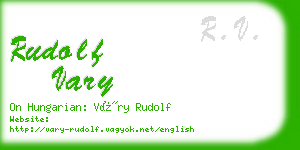 rudolf vary business card
